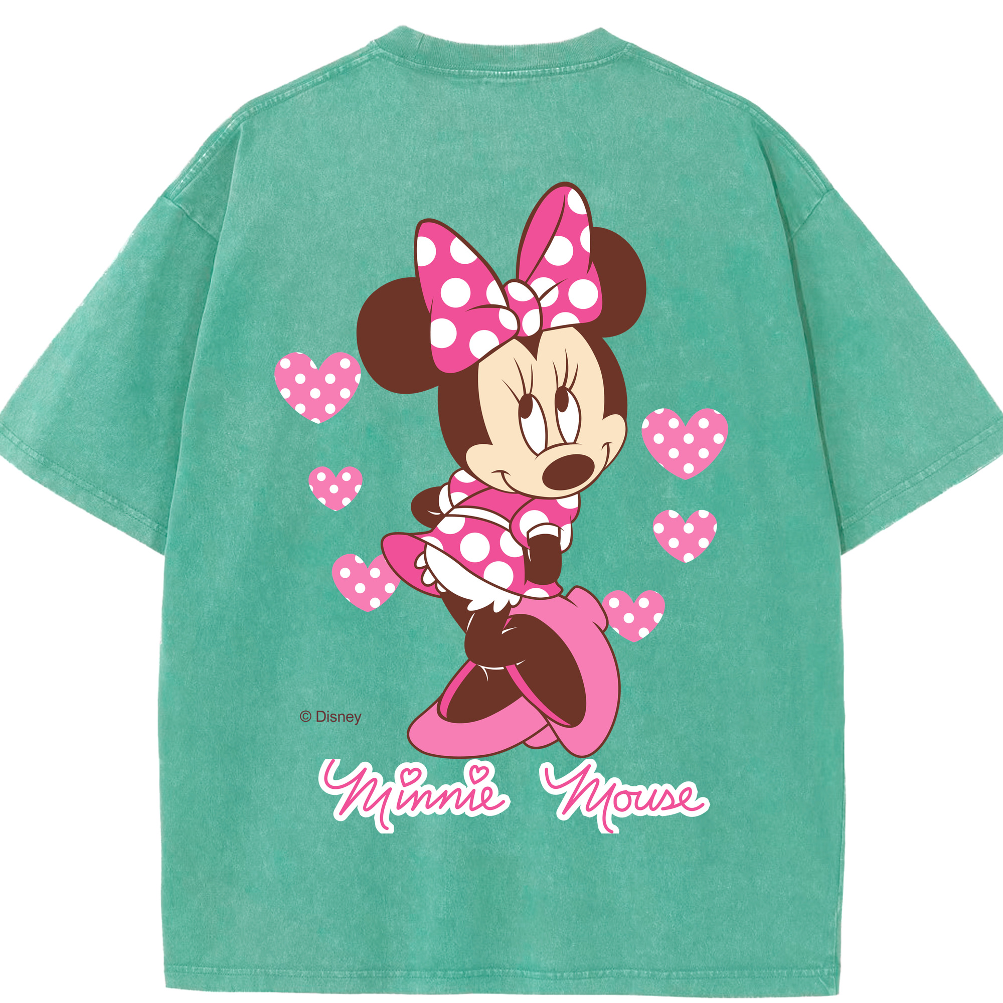 （画像用） ミッキーマウス Mickey Mouse 綿100% ヴィンテージ風 半袖Tシャツ（背面プリント）